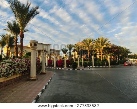 Sharm El Sheikh, Egypt - January 05, 2019: The Main Entrance At Sultan Gardens Resort At Sharm El Sh