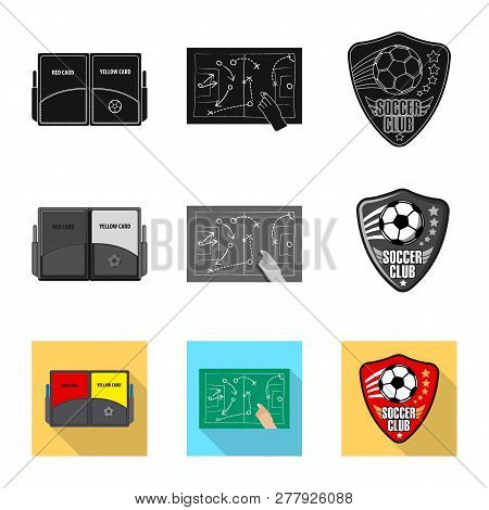 Isolated Object Of Soccer And Gear Icon. Collection Of Soccer And Tournament Vector Icon For Stock.