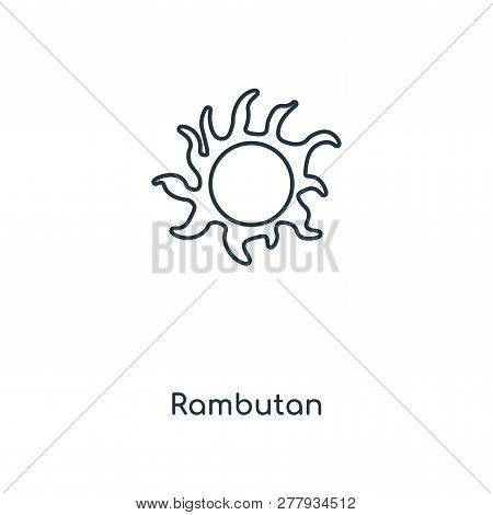 Rambutan Icon In Trendy Design Style. Rambutan Icon Isolated On White Background. Rambutan Vector Ic