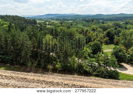 Koprinka Reservoir, Bulgaria - August 5, 2018: Panorama Of Koprinka Reservoir, Stara Zagora Region, 
