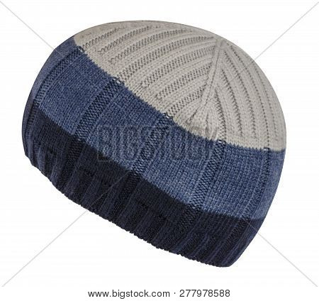 Hat Isolated On White Background .knitted Hat .