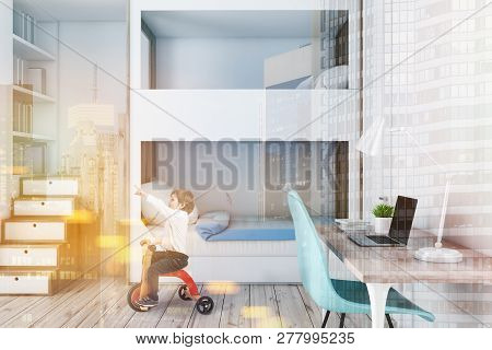 Bunk Bed And Computer Desk, Boy
