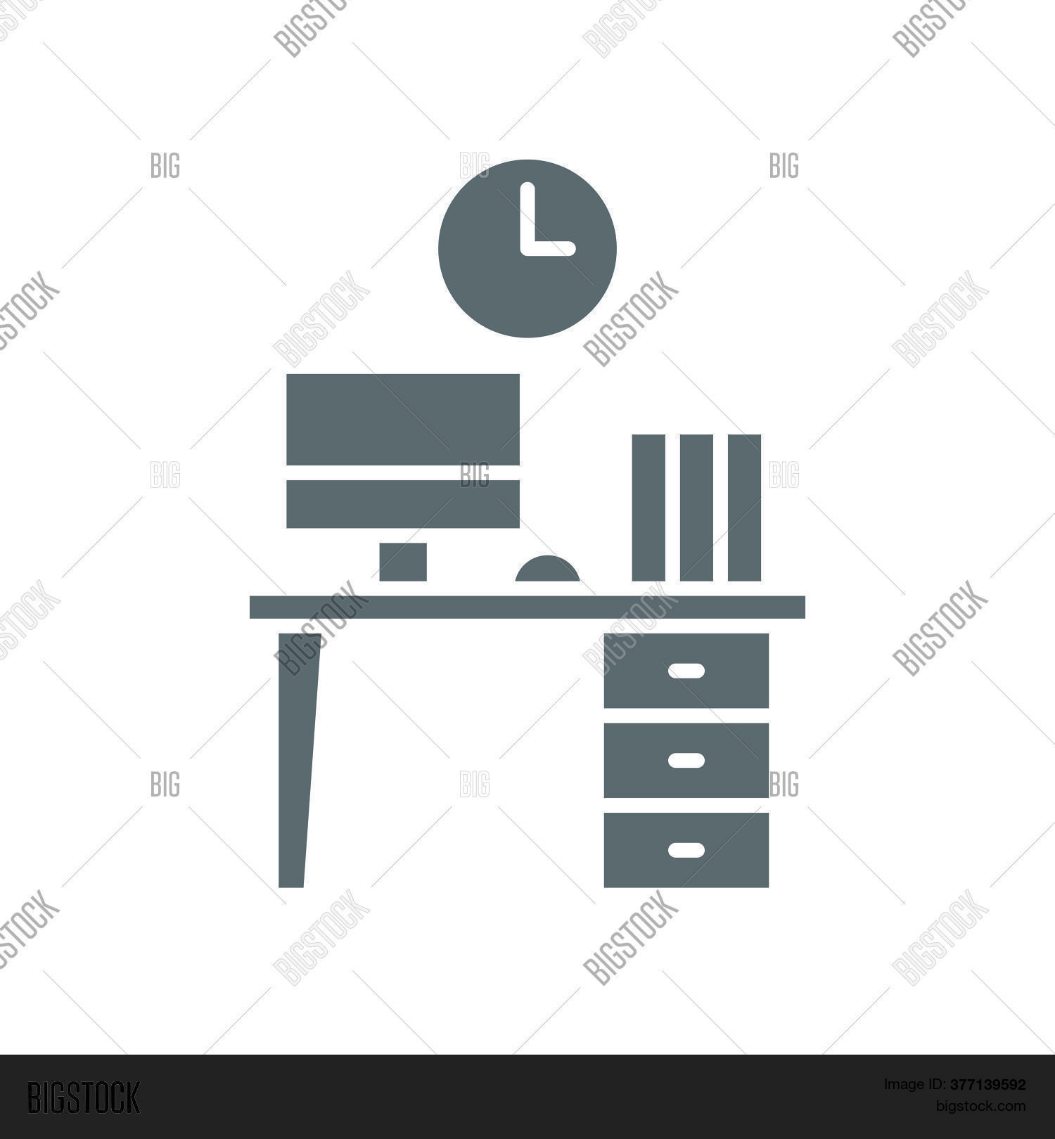 Office Workspace Desk Vector Photo Free Trial Bigstock