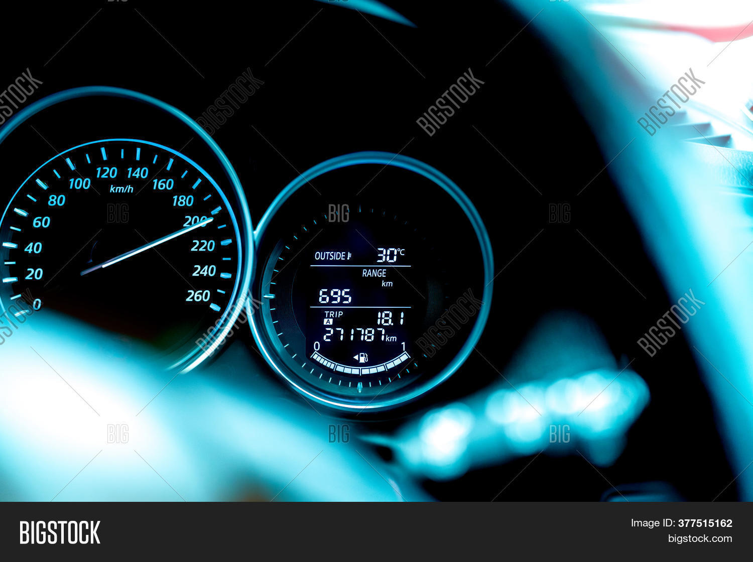 Closeup Car Fuel Gauge Image & Photo (Free Trial) Bigstock