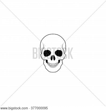 Skull Black Sign Icon. Vector Illustration Eps 10