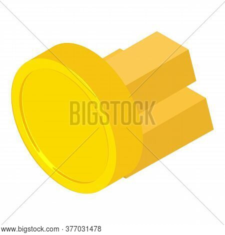 Gold Reserve Icon. Isometric Illustration Of Gold Reserve Vector Icon For Web