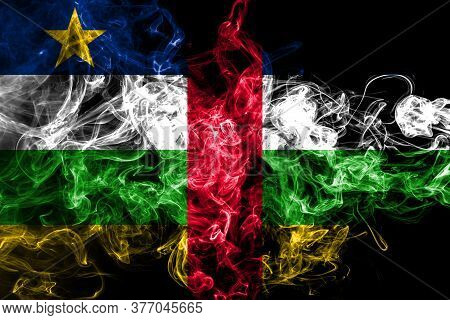 Central African Republic Smoke Flag National Flag Of Smoke