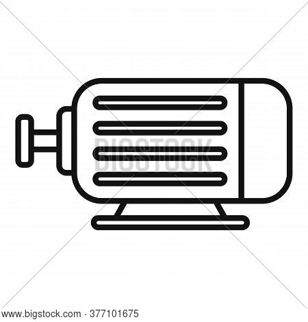 Electric Power Motor Icon. Outline Electric Power Motor Vector Icon For Web Design Isolated On White