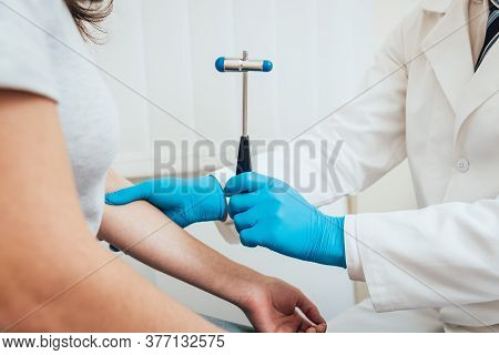 Reception At The Doctor-neuropathologist. Medical Examination In Hospital