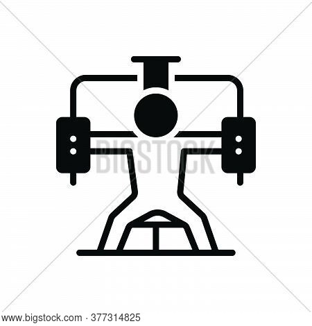 Black Solid Icon For Gym Fitness Robustness Workout Exercise Gymnastics Dumbbell Equipment Athletic 