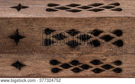 Vintage Wood Carved Ornament In A Ancient Building