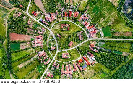 Charlottenburg, Romania - Round Village In Banat, Transylvania Historic Province.