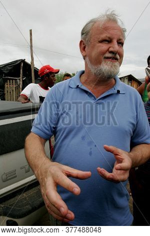 Itamaraju, Bahia / Brazil - March 10, 2011: Joao Pedro Stedile, National Leader Of The Landless Move