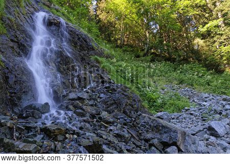 Small Waterfall On The Path To Oursiere Waterfall