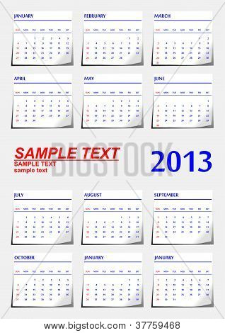 Calendario di adesivi.