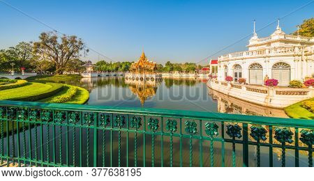 Royal Summer Palace Or Bang Pa-in On A Lake Near Bangkok, Ayutthaya Province, Thailand
