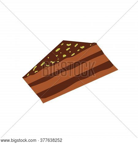 A Piece Of Cake Isolated On A White Background