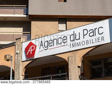 Briancon, France - July 7, 2020: Real Estate Agency Agence Du Parc In Briancon