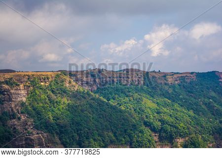 Seven Sisters Waterfalls Near The Town Of Cherrapunjee In Meghalaya, North-east India.