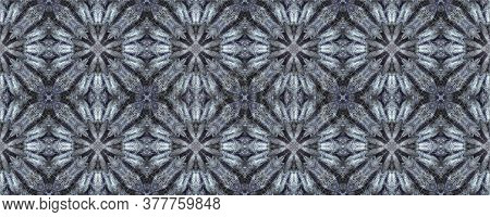 Silhouette Christmas Decorations. Dark Navy Jacquard Surface. Square Jacquard Design. Silhouette Chr