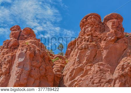 Beautiful View Of Red Rock Formations In Northern Arizona, Yavapai County, Coconino National Forest,