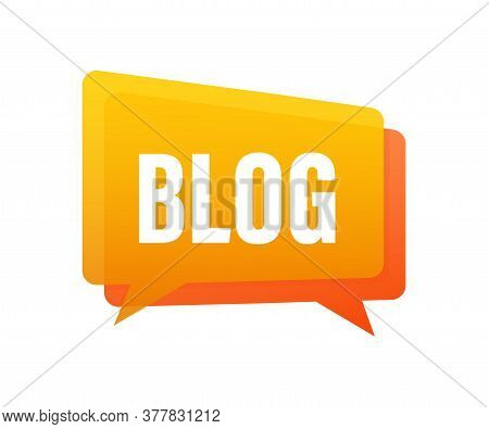 Blog, Great Design For Any Purposes. Social Media Marketing Concept. Web Design. Vector Stock Illust