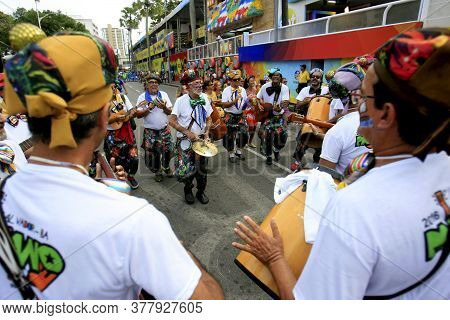 Salvador, Bahia / Brazil - February 24, 2017: Member Of The Carnival Group 
