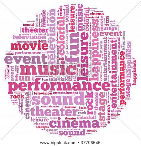 info-text graphics and arrangement concept on white background (word cloud)