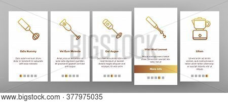 Milk Frother Device Onboarding Mobile App Page Screen Vector. Milk Frother Kitchen Electronic Equipm