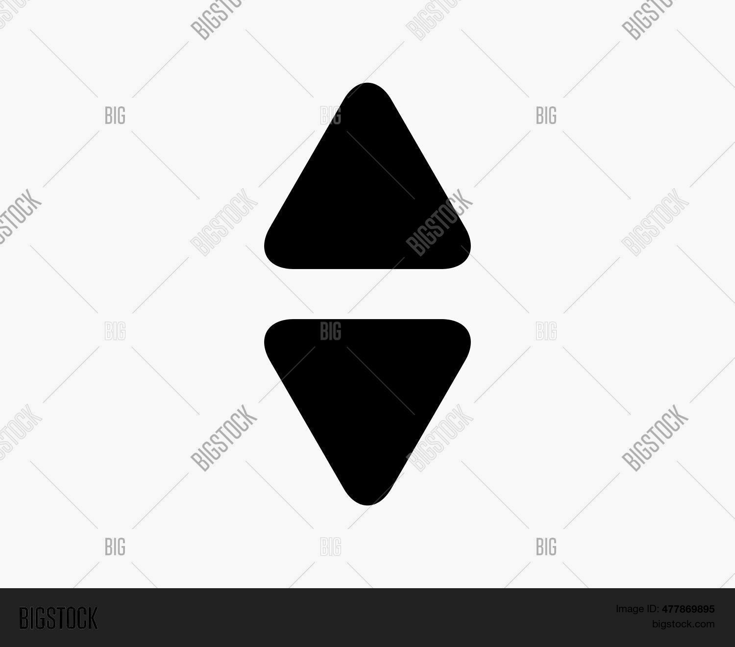 Down Triangle Arrow Vector & Photo (Free Trial) | Bigstock