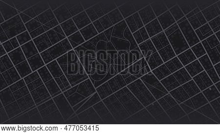 Fictional District Plan. Abstract City Set Maps, Background. Top View, View From Above. Quarter Resi
