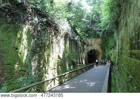 Fort Ruins In Sarushima Island, Yokosuka, Japan