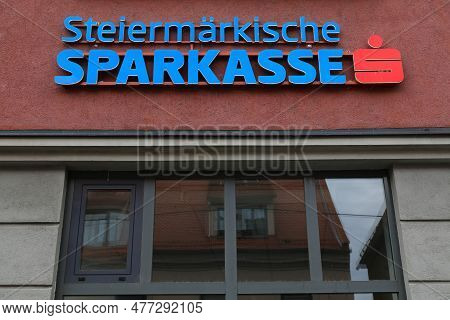 Styria, Austria - August 13, 2022: Steiermarkische Sparkasse Savings Bank In Austria. Sparkasse Is A