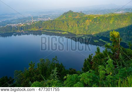 Telaga Menjer Or Lake Menjer In Wonosobo, Central Java, Indonesia