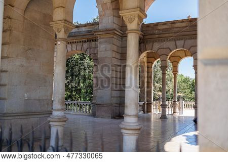 Detail Of The Fountain Designed By Josep Fontserè Inside The Parc De La Ciutadella, Citadel Park, In
