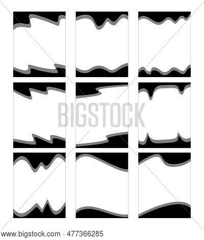 Simple Black Silhouette Frame. The Aspect Ratio Is Four To Five. Vector Illustration.