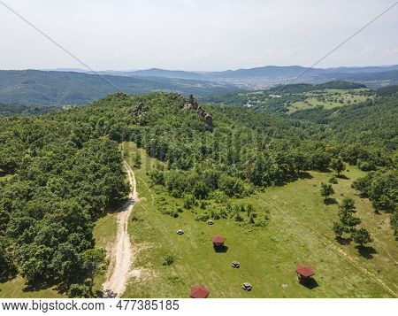 Aerial View Of Ancient Thracian Sanctuary Skumsale, Bulgaria