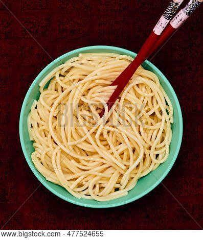 Organic Home Made Pasta In A Bowl