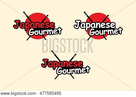 Japanesse Gourment Label Food Logo Design Template Element Vector