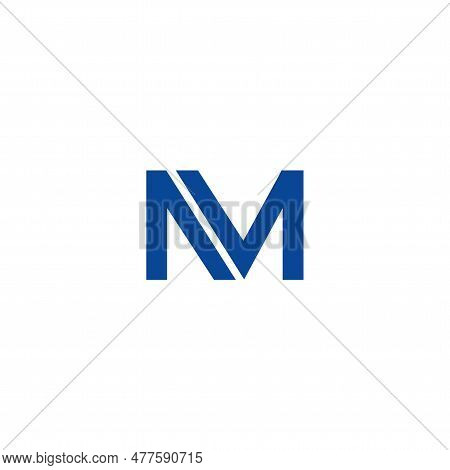 Nm Logo Symbol. Letter Nm Vector Illustration