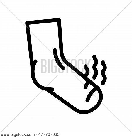 Stink Smell Line Icon Vector. Stink Smell Sign. Isolated Contour Symbol Black Illustration