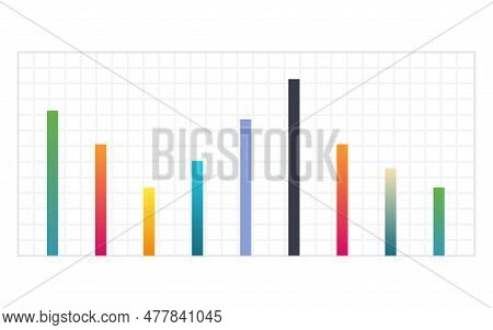 Business Graph. Vector Flat Design Infographic Element. Bar Chart Or Diagram For Data Visualization.