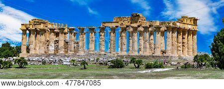 The Temple Of Hera At Selinunte. Sicily In Italy