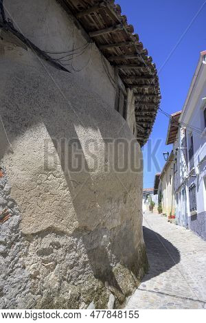 Typical Adobe House With Round Bulge In Hervas In Vertical