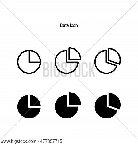 Data Analysis Thin Line Icon Set. Data Processing Outline Pictograms For Website And Mobile App Gui.