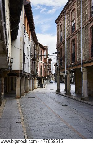 Cervera De Pisuerga (spain), June 13, 2023. Town Street. This Is A Small Town In The Province Of Pal