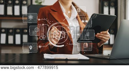 Man Using Chat Bot In Smartphone Intelligence Ai. Chat With Ai Artificial Intelligence, Developed By