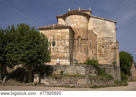 Cervera De Pisuerga (spain), June 14, 2023. Church Of The Assumption. It Is Located In The Neighborh