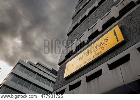 Dusseldorf, Germany - November 7, 2022: Logo Of Schnitzel Haus Dusseldorf, A Restaurant Specialized 