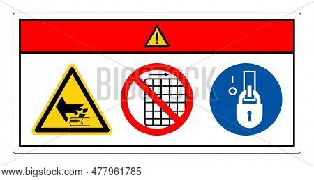 Danger Rotating Shaft Do Not Remove Guard Symbol Sign, Vector Illustration, Isolate On White Backgro